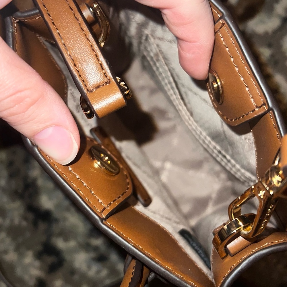 Michael Kors Mercer Extra-Small Pebbled Leather Crossbody Bag - Picture 3 of 3